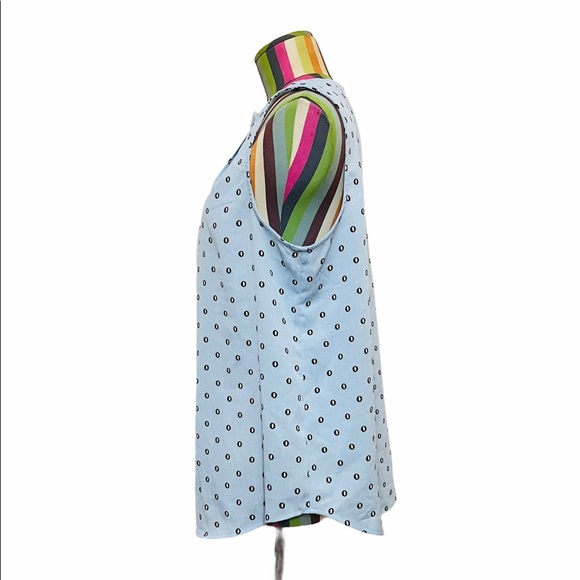 Ann Taylor Factory Light Blue Sleeveless Blouse - Picture 3 of 6